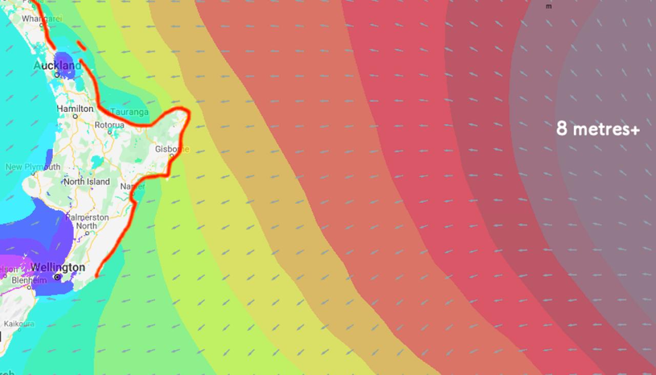 Cyclone Tino Where Ceiling Height Swell Could Smack New