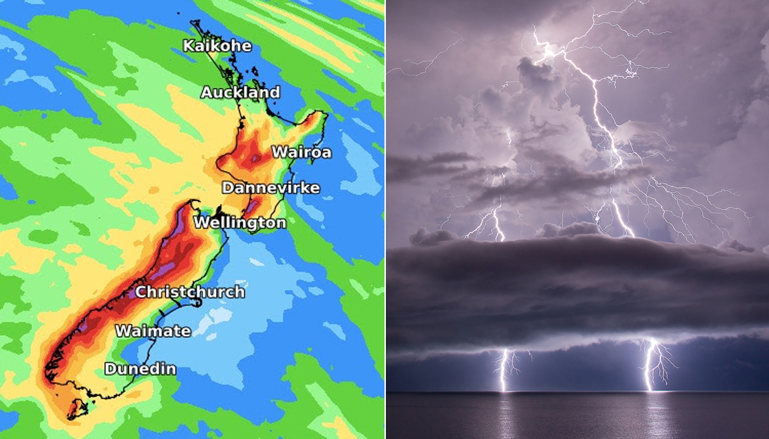 Weather: Forecaster reveals the areas of New Zealand set to be hit by heavy  rain, severe gales and thunderstorms | Newshub