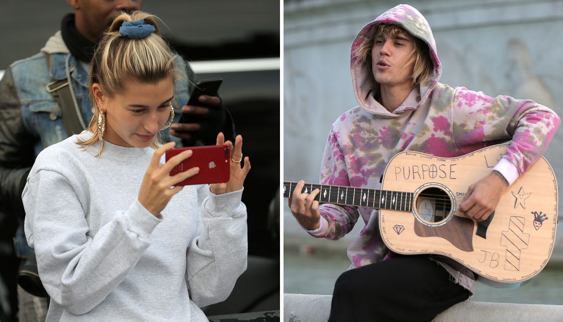 Love Struck Justin Bieber Serenades Hailey Baldwin In Front