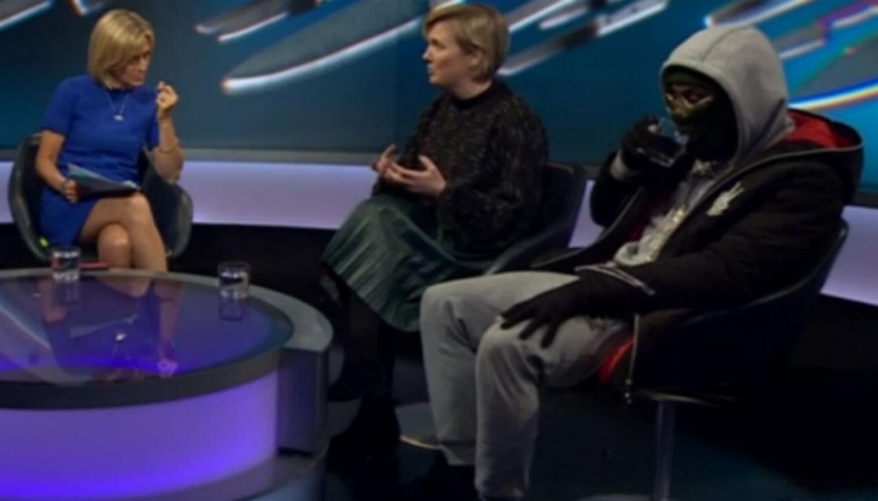 Drill Rapper Spills Water On Himself During Bbc Balaclava Appearance