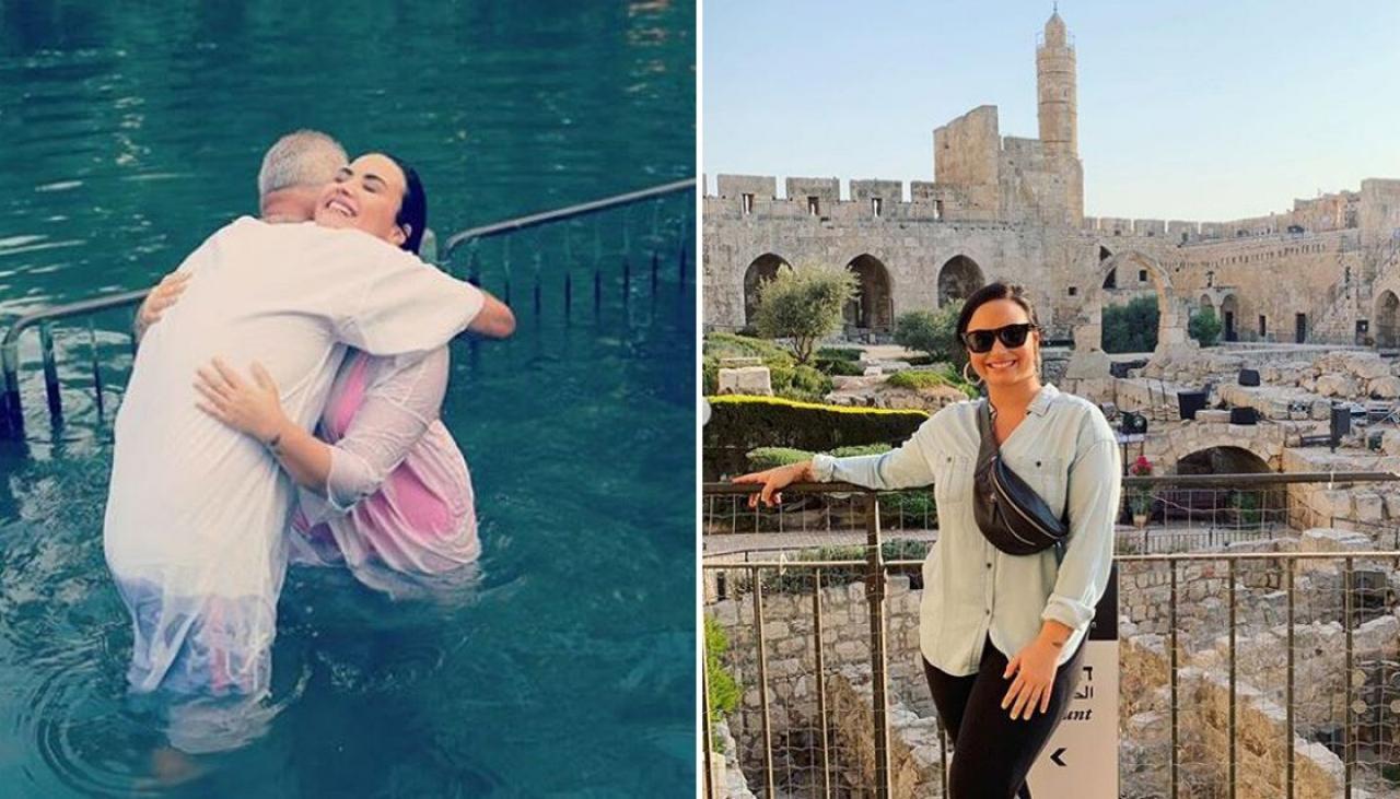 Demi Lovato gets baptised in Israel's Jordan River, fills ...