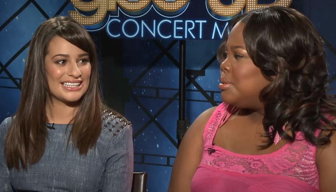 The tension in this video Awkward Glee interview with Lea