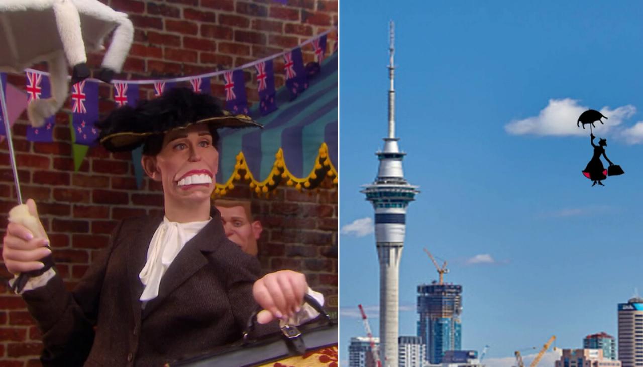 Jacinda Ardern puppet plays Mary Poppins in BBC comedy