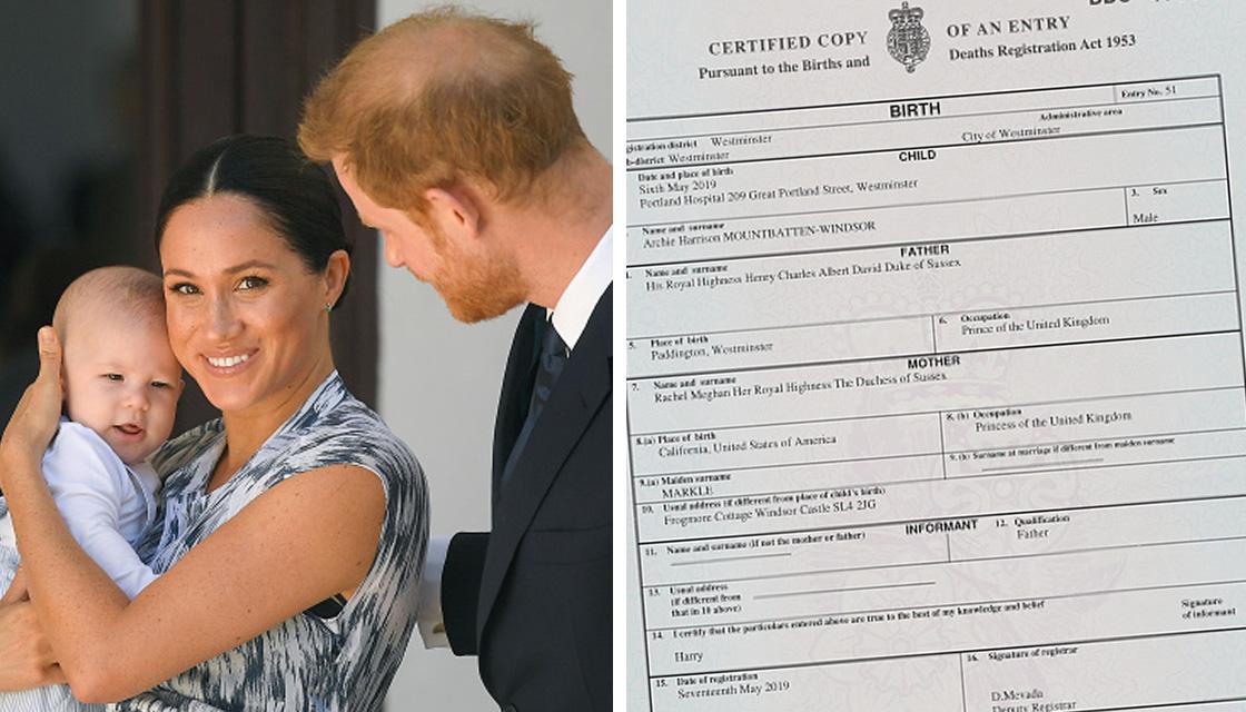 Meghan Markle S Name Changed On Archie S Birth Certificate Newshub