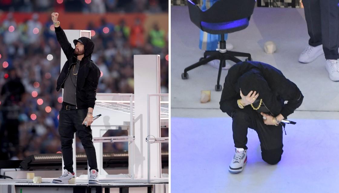 eminem super bowl 2022 shoes