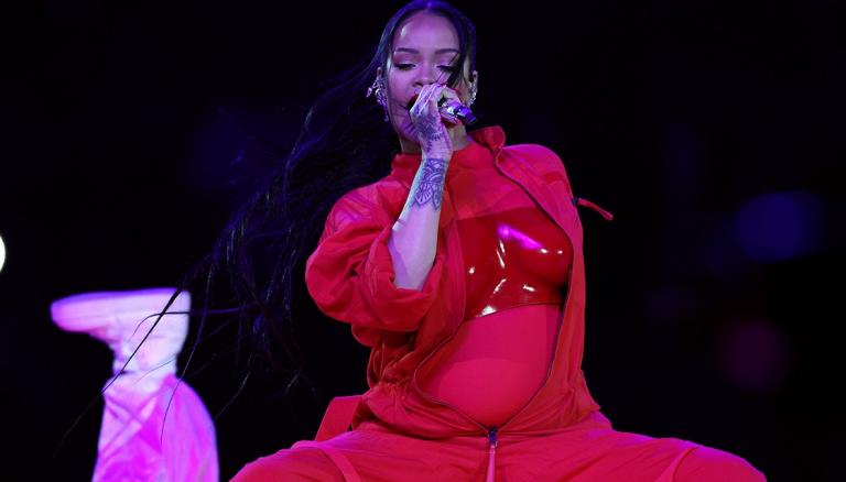 Pregnant Rihanna rocks red-hot outfit for Super Bowl 2023 halftime show