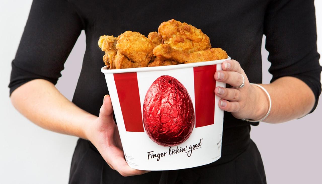 KFC celebrates Easter with chocolate egg and chicken bucket Newshub