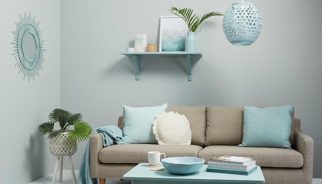 Duck Egg Blue Wallpaper For Living Room
