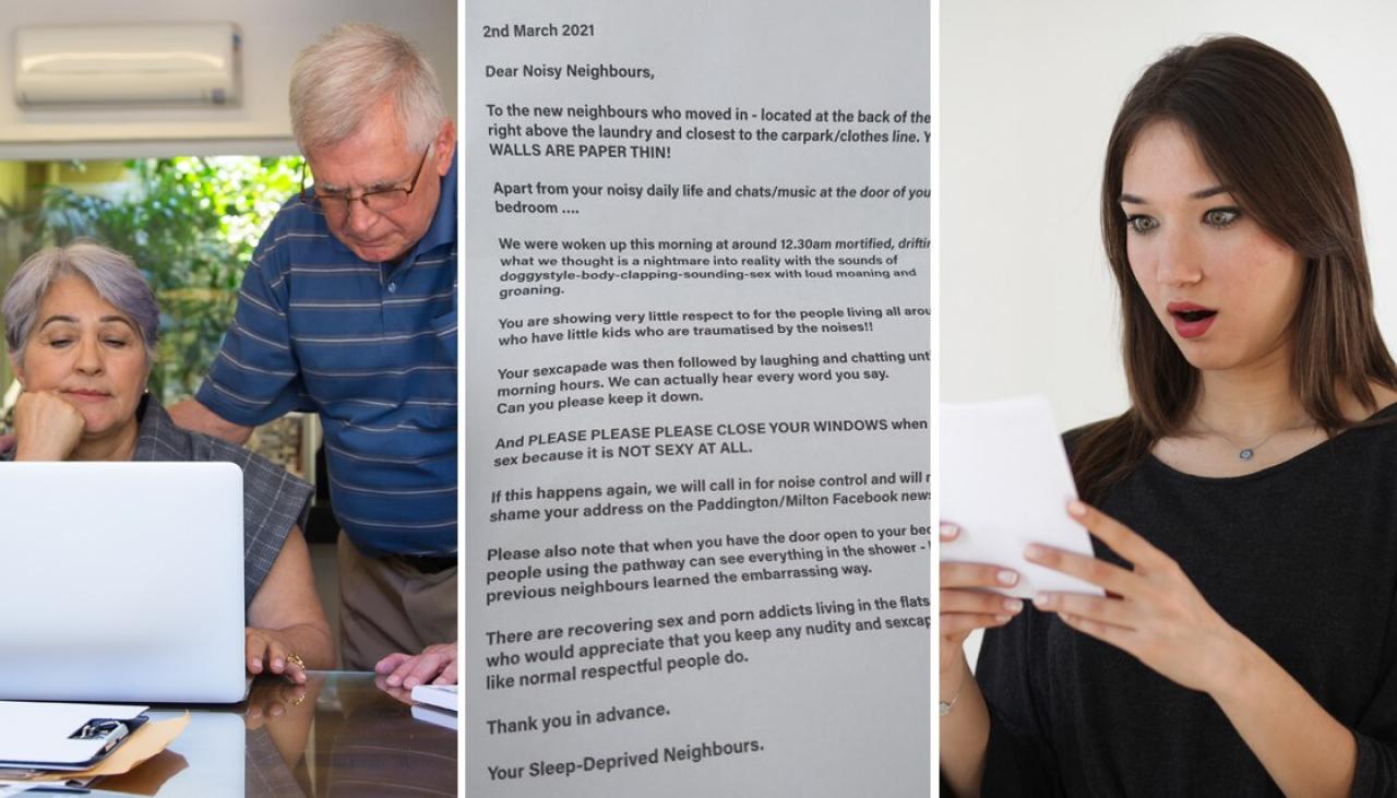 Woman Receives Irate Letter From Sleep Deprived Neighbours Berating 