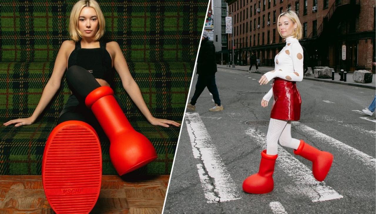 MSCHF's Big Red Boots take TikTok by storm with their 'cartoonish' but