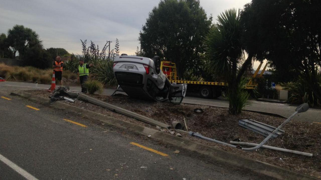 Woman critical after Templeton crash Newshub