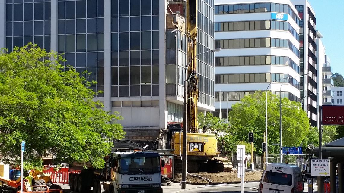 Demolition Underway On Quake-damaged Wellington Building | Newshub