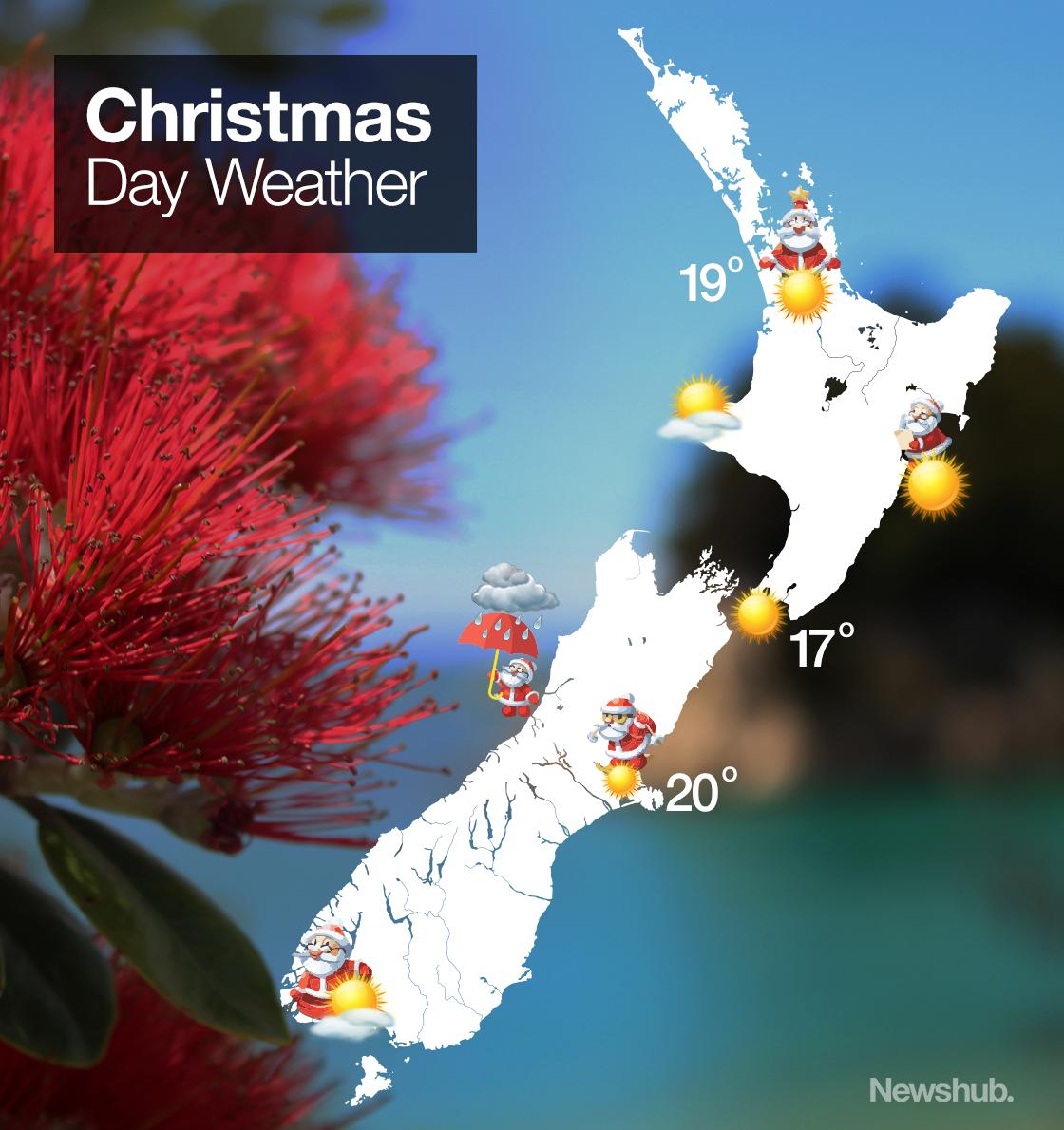 Christmas Day weather across New Zealand Newshub