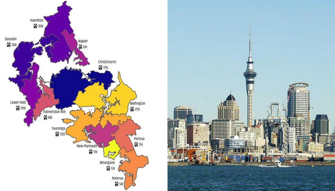 Auckland's population compared with the rest of NZ in stunning new map