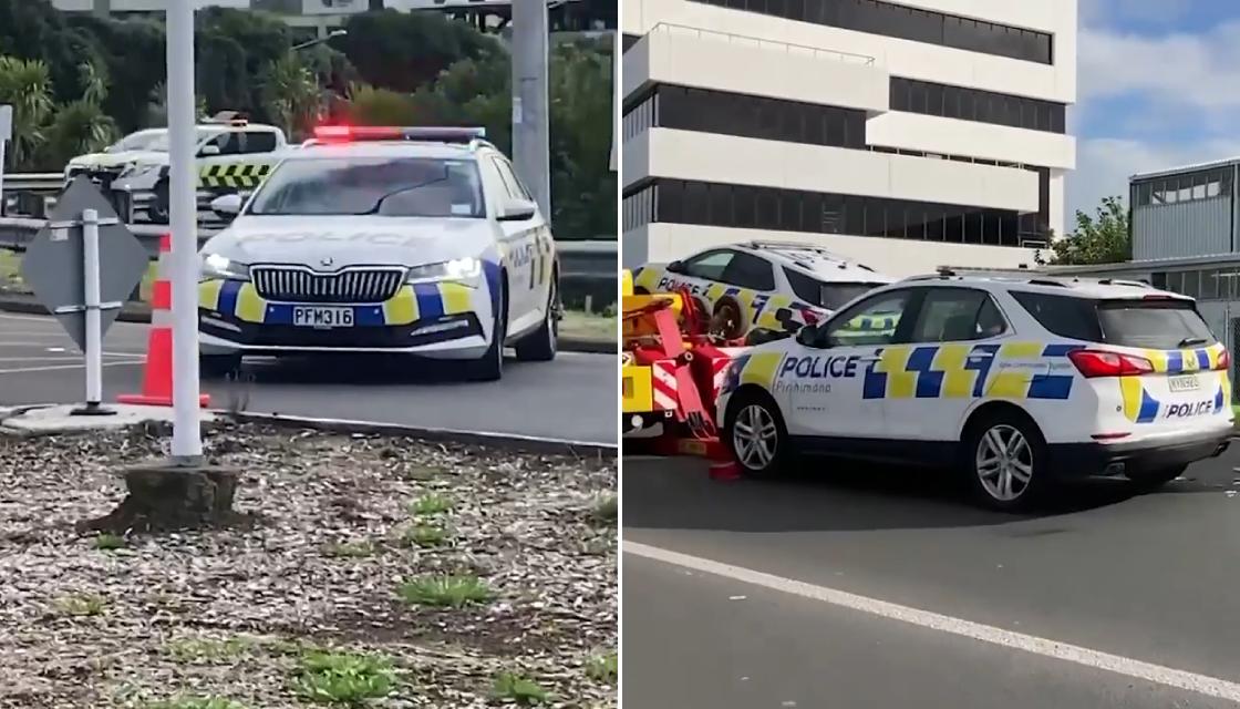 Two Police Cars Collide During Fleeing Driver Incident On Auckland Highway Newshub 5559