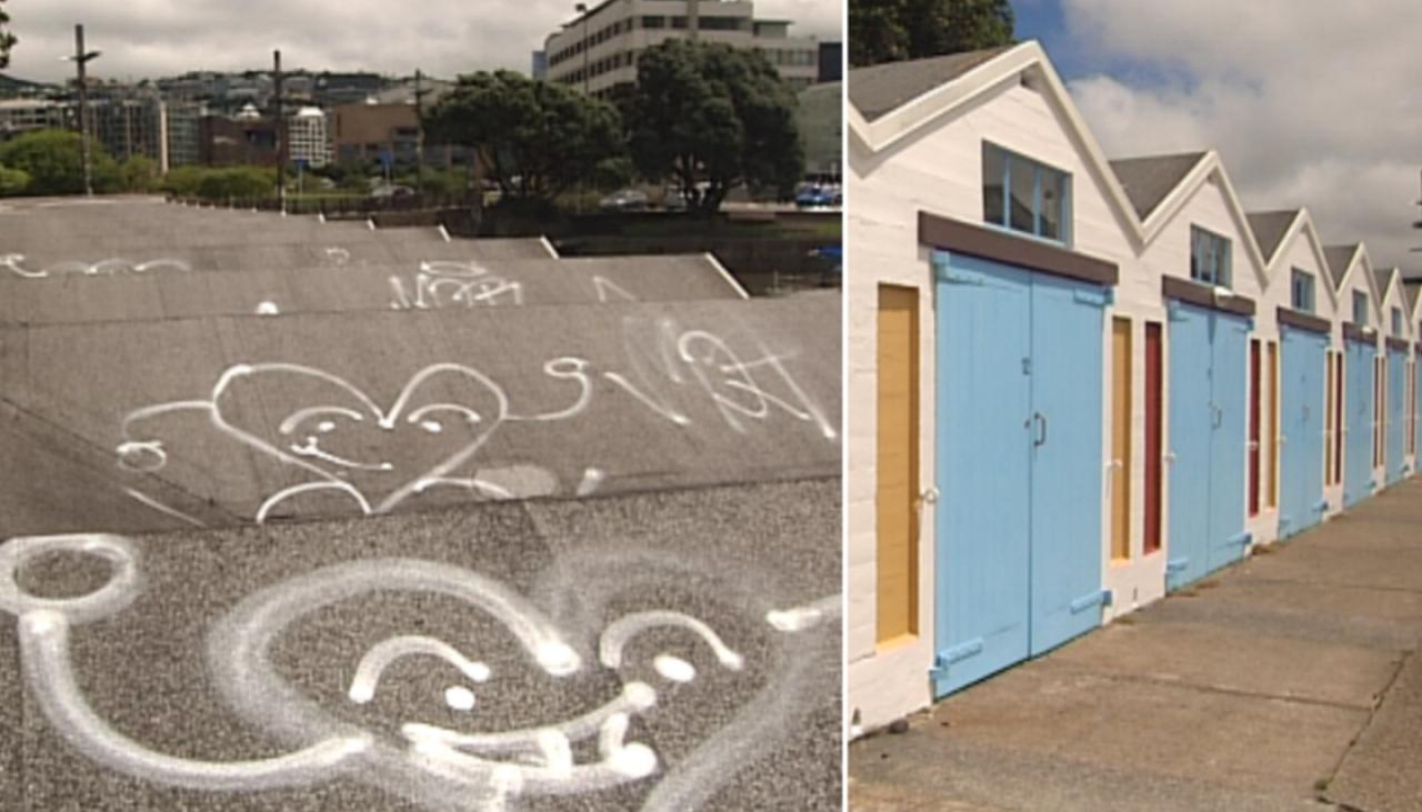 Locals Furious After Vandals Graffiti Wellingtons Iconic Boat Sheds Newshub 3895