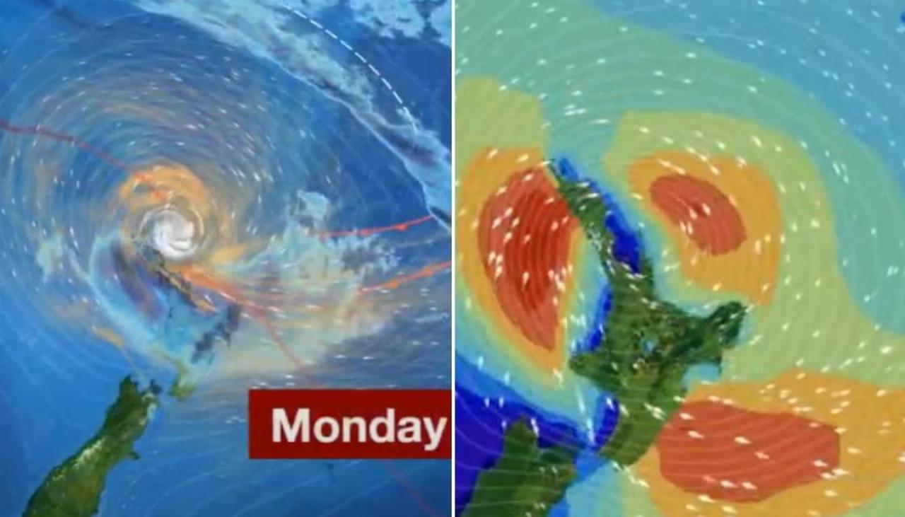 Weather Video shows Cyclone Gabrielle's predicted path, impacts on New