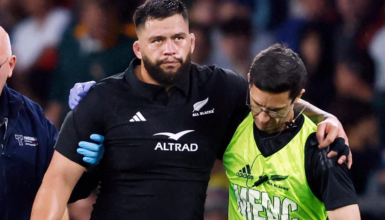 Rugby World Cup: All Blacks prop Tyrel Lomax feared tournament was over after needing 30 stitches from gruesome cut against South Africa   | Newshub