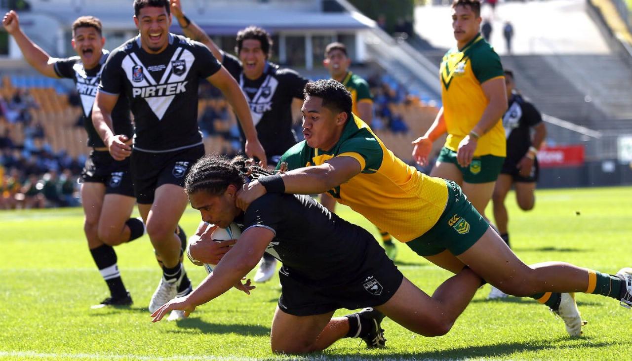 Rugby League Junior Kiwis score freakish try in loss to Junior