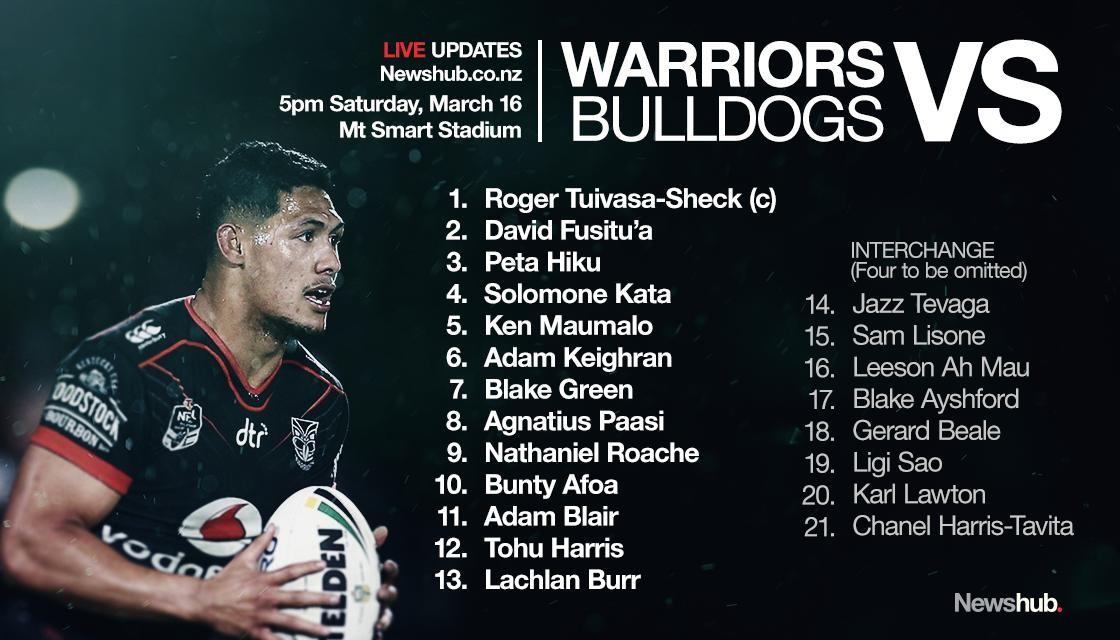 Live Updates NRL, Warriors vs Bulldogs Newshub