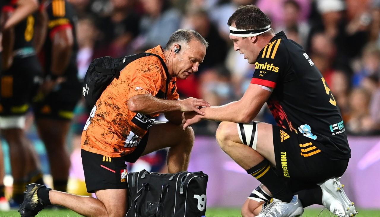 Liam Coombes-Fabling poses during the Chiefs Super Rugby 2022 News Photo  - Getty Images