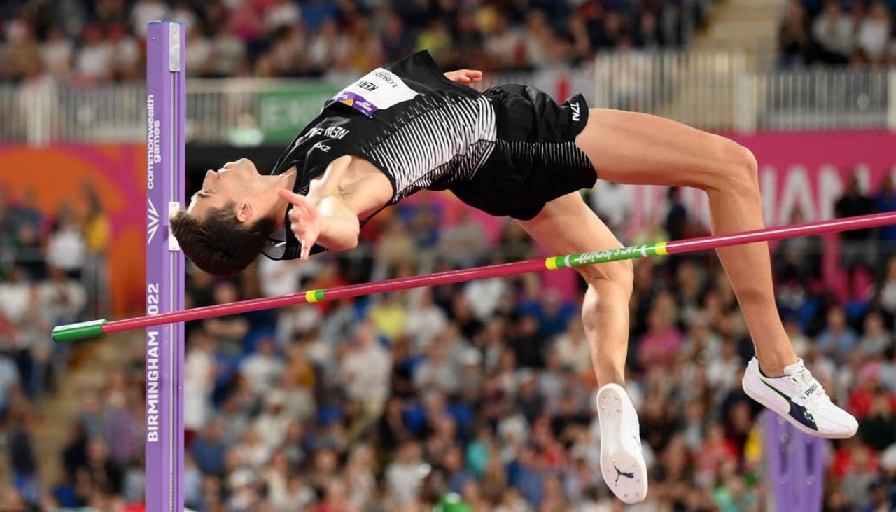 Athletics High jumper Hamish Kerr smashes national record to continue