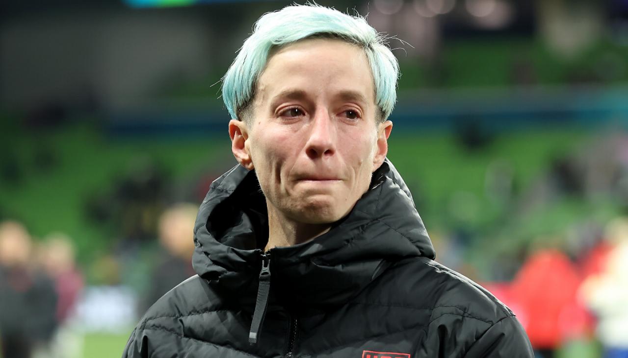 Football World Cup: Tearful end to Megan Rapinoe's career after missed penalty in defeat to Sweden | Newshub