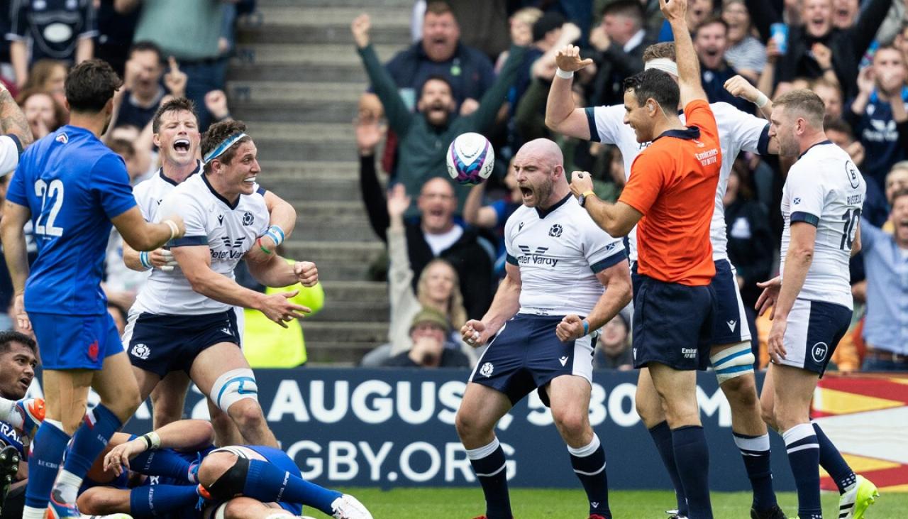 Rugby World Cup Shorthanded Scotland stage stunning comeback to beat