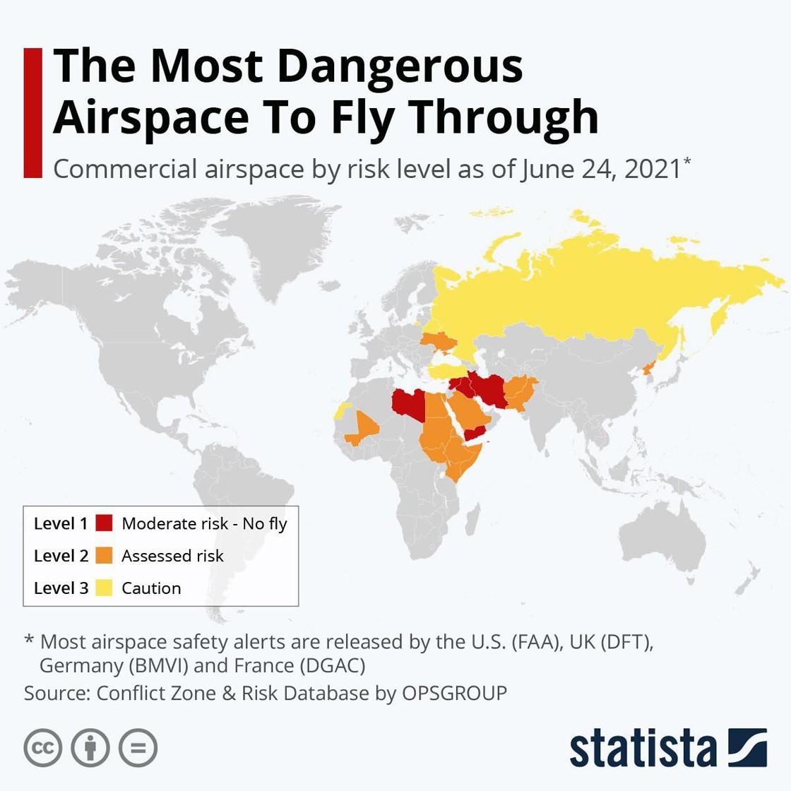 Map Reveals Most Dangerous Airspace To Fly Through In The World Newshub