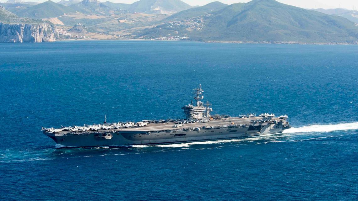 Russian Warship Acts Aggressively Near US Ship Newshub   USS Dwight D Eisenhower 