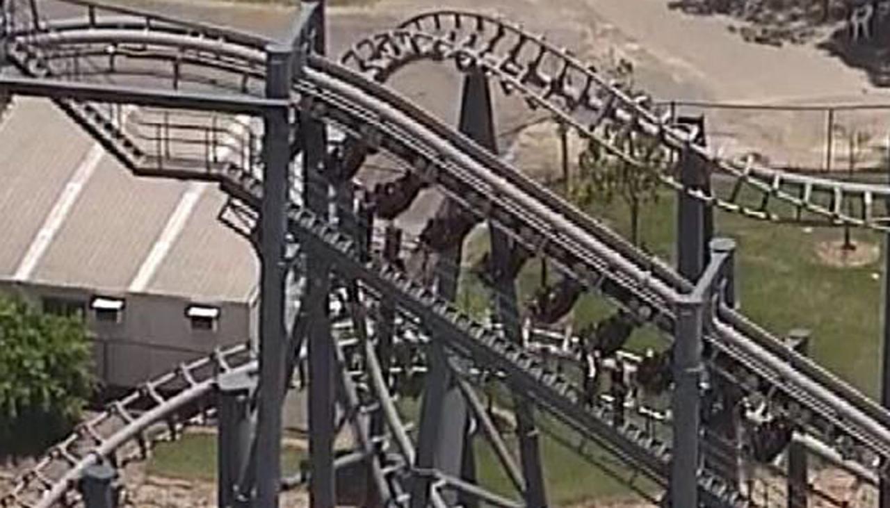 Riders stuck on top of rollercoaster at Movie World | Newshub