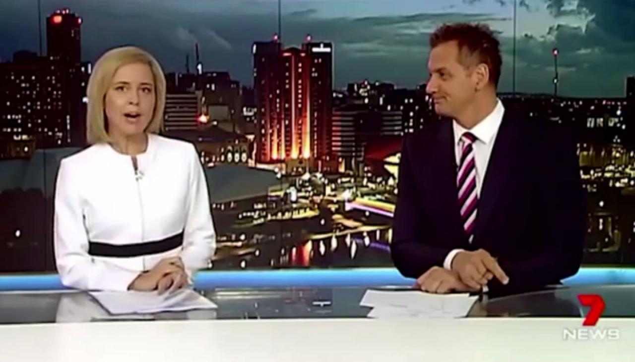 Aussie news presenter drops f-bomb live on TV