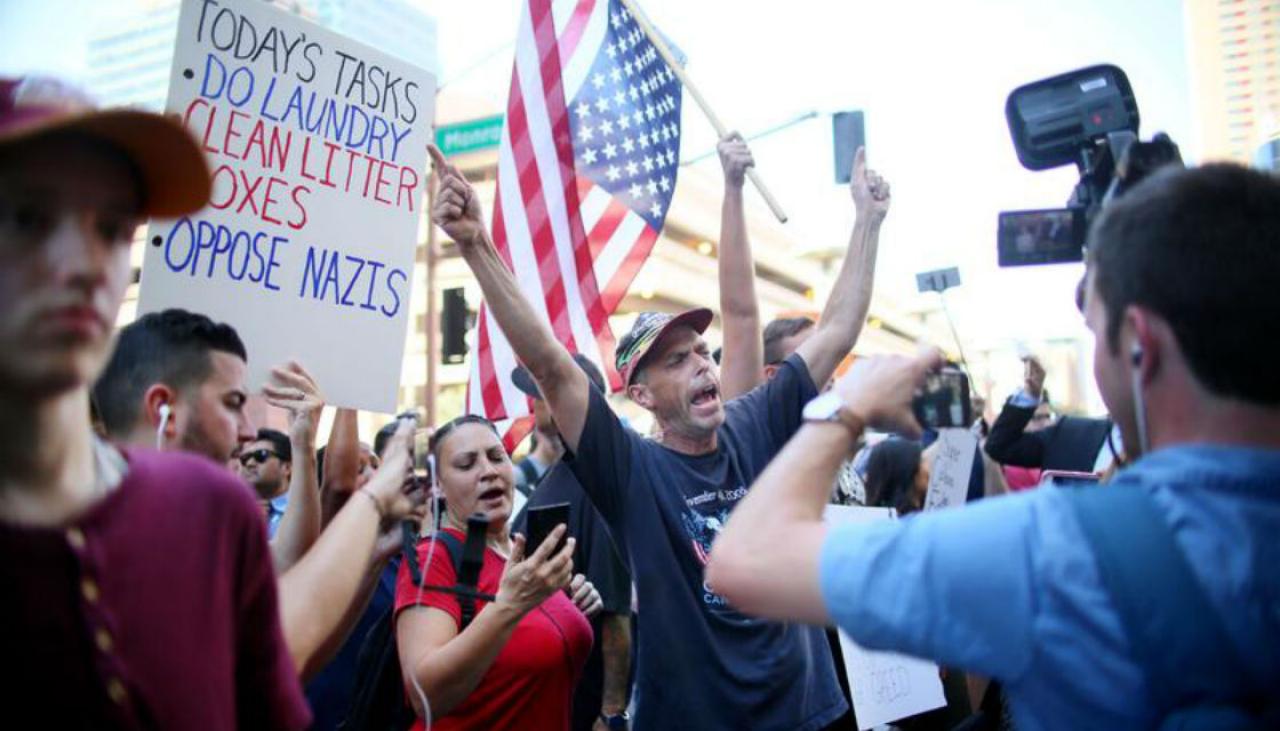 Tension At Arizona Trump Rally | Newshub