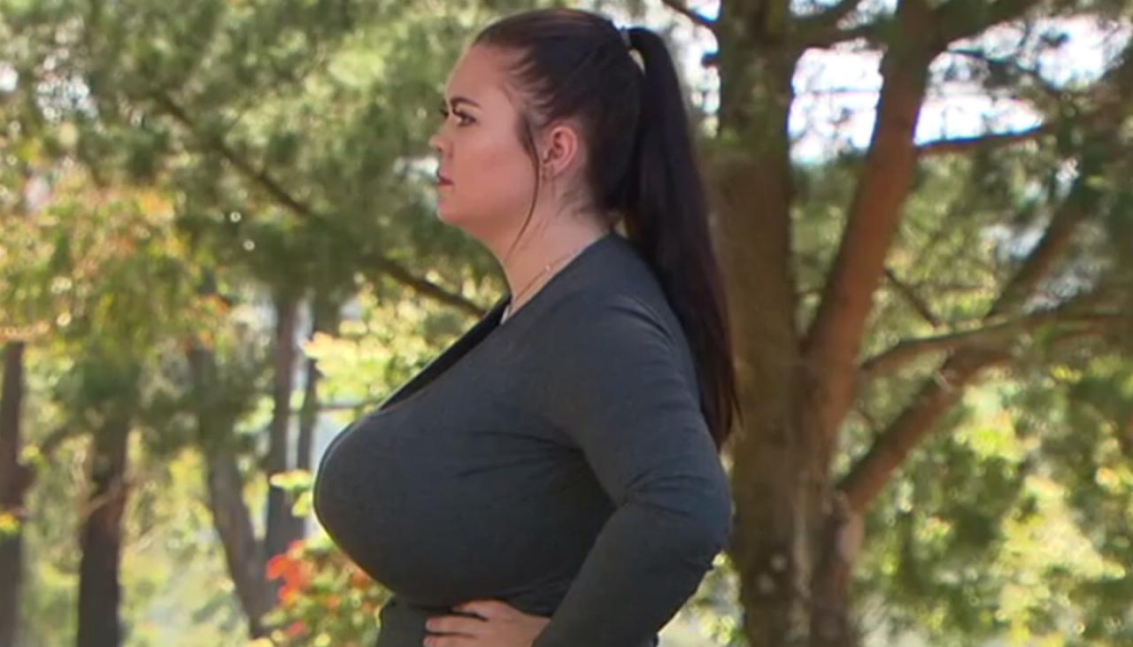 Woman's boobs will not stop growing