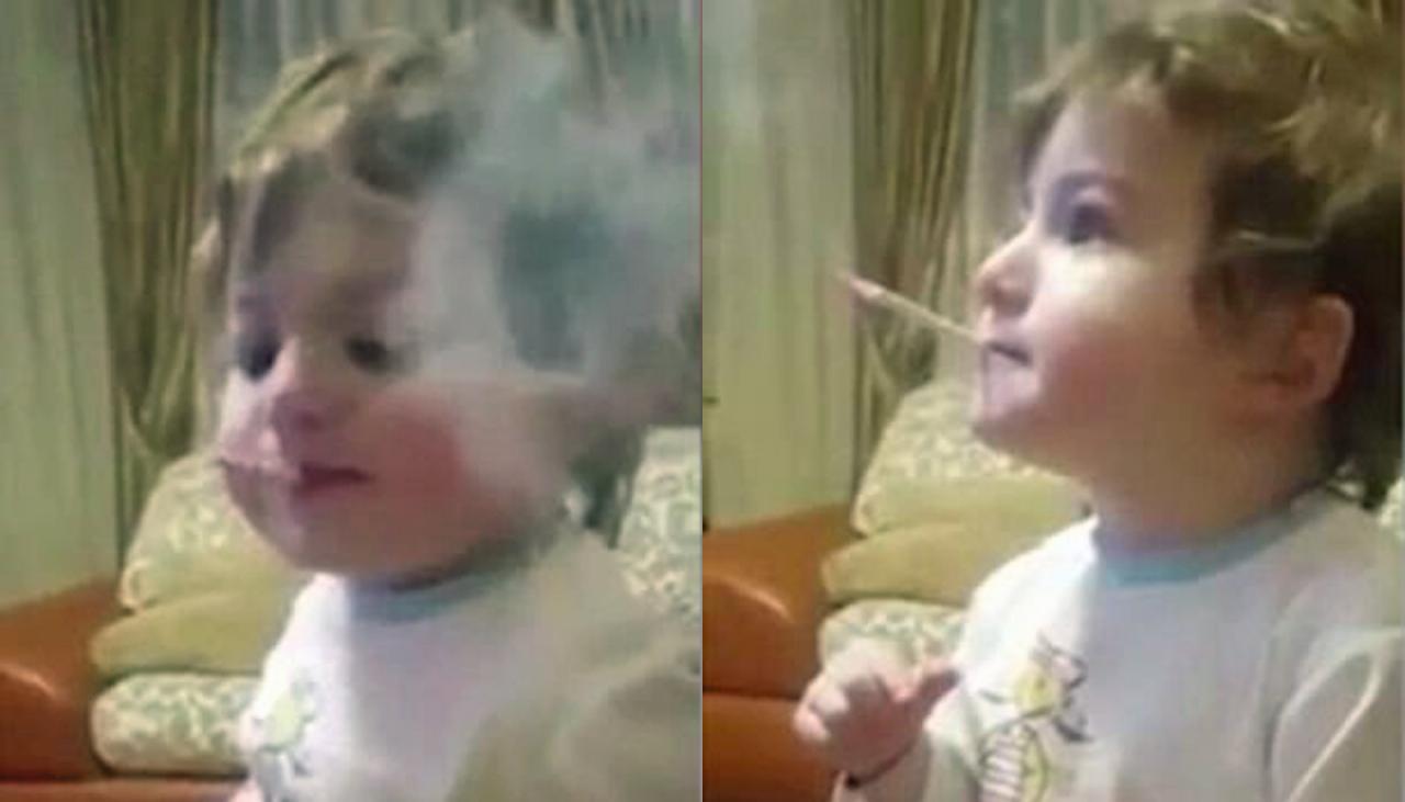 Lawyers investigating after Russian toddler filmed smoking | Newshub