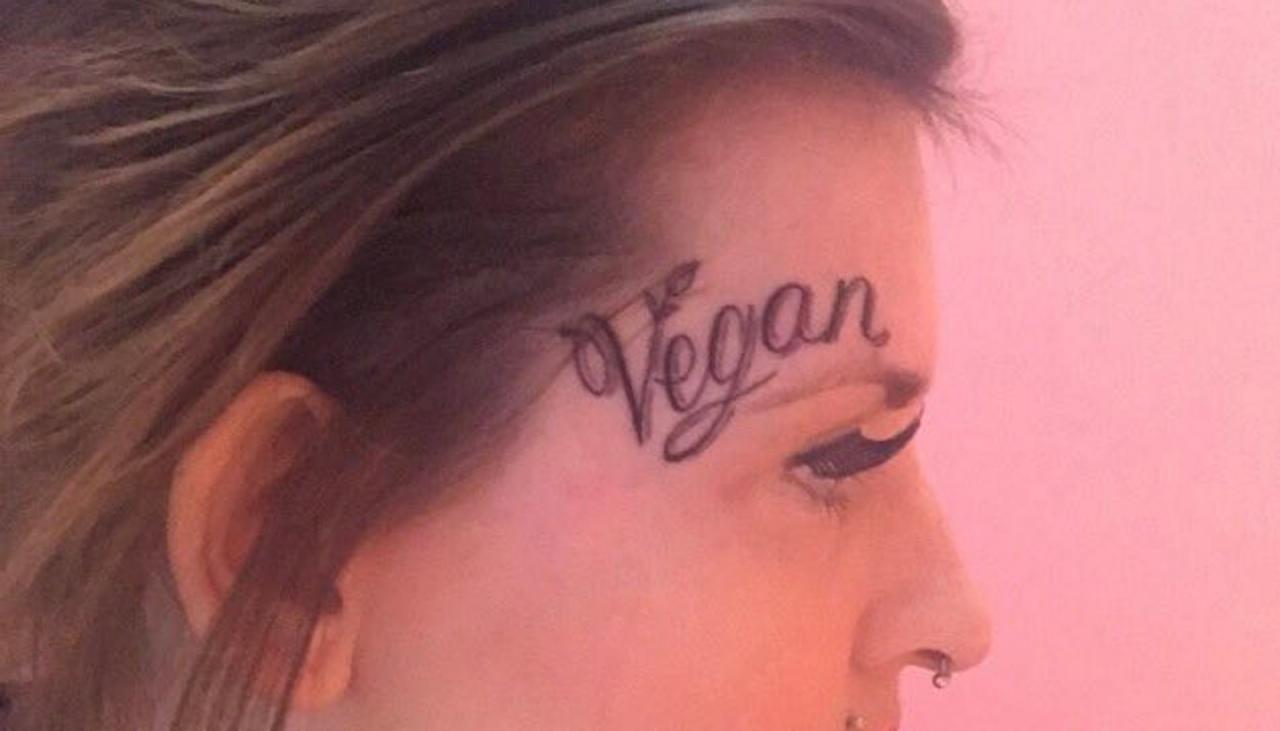 Uk Woman Faces Criticism For Tattooing The Word Vegan On