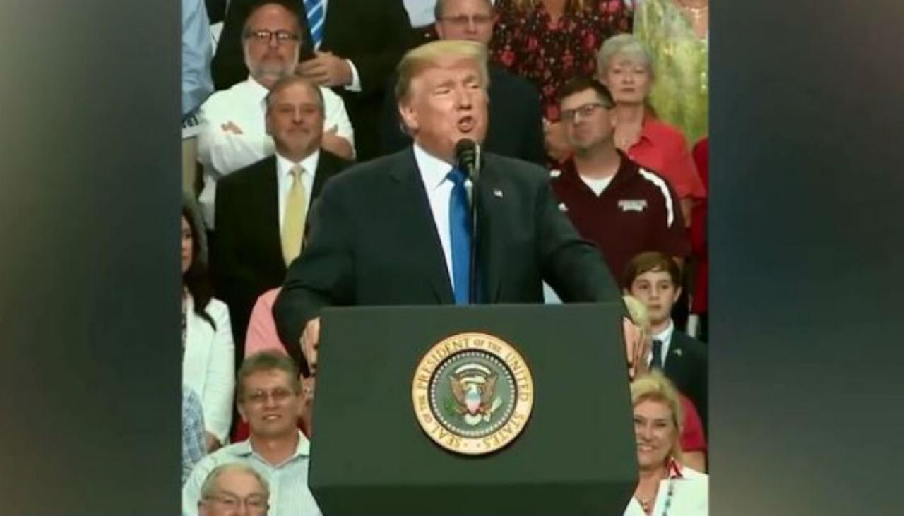 Donald Trump Ridicules Christine Blasey Fords Sexual Assault Testimony Newshub 