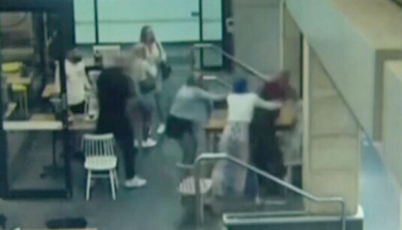 Cctv Shows Moment Heavily Pregnant Woman Punched Stomped On By 0091