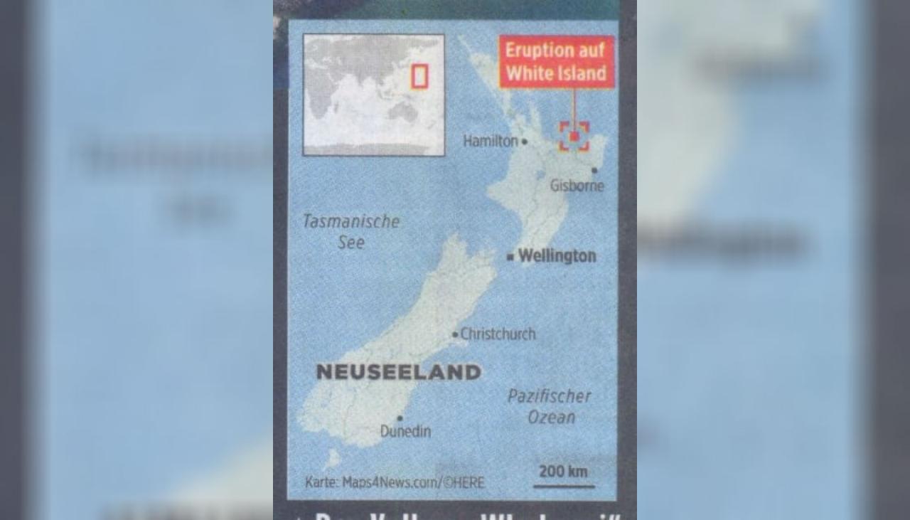 German Newspaper Misplaces New Zealand On World Map Newshub