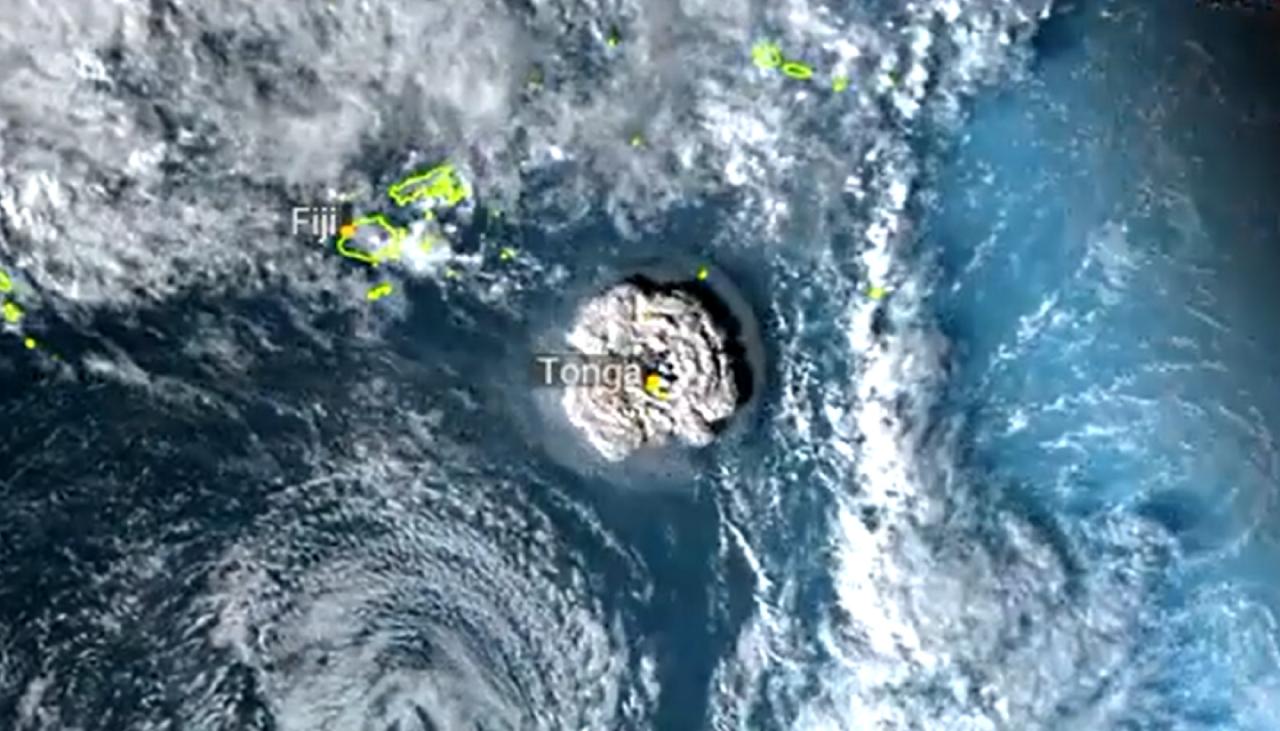 Tongan volcano emitted biggest atmospheric explosion recorded in over 100 years - NIWA  Newshub