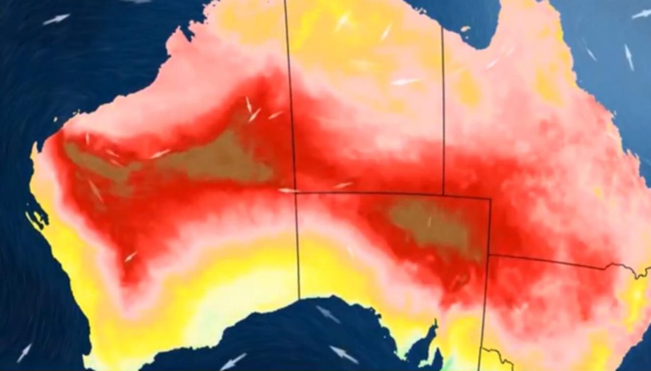 Parts of Australia to swelter in 50C as heatwave moves across country